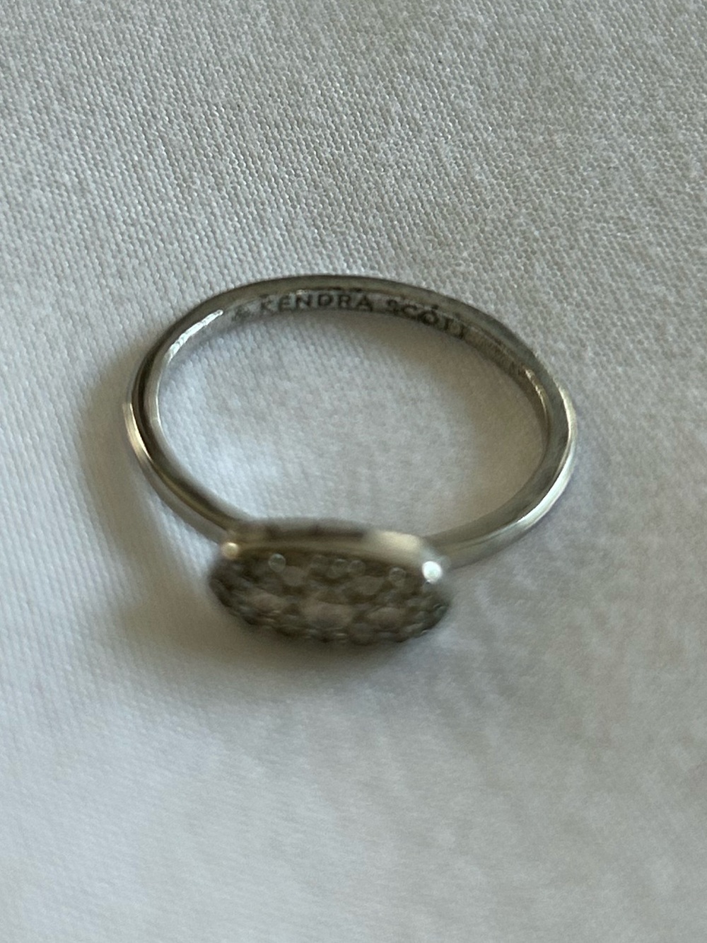 Kendra Scott Grayson Crystal SILVER ring - Picture 4 of 4